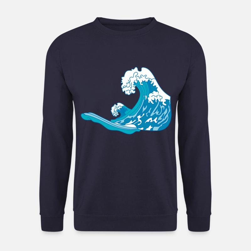Wellen im Meer - Unisex Pullover - Navy