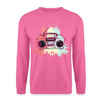 Ghetto Blaster enregistreur de cassettes - Sweat-shirt Unisexe - rose - Devant