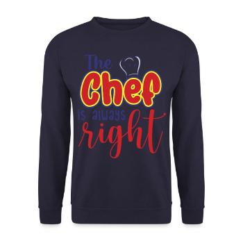 Chef Chef Chefs Kitchen Funny saying - Unisex Sweatshirt - navy - Front - Alina (178cm) & Michal (187cm)