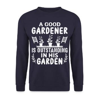 Hobby gardeners, fruit and vegetable gardeners - Unisex Sweatshirt - navy - Front - Alina (178cm) & Michal (187cm)