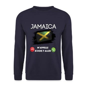 JAMAIQUE - Sweat-shirt Unisexe - marine - Devant - Alina (178cm) & Michal (187cm)