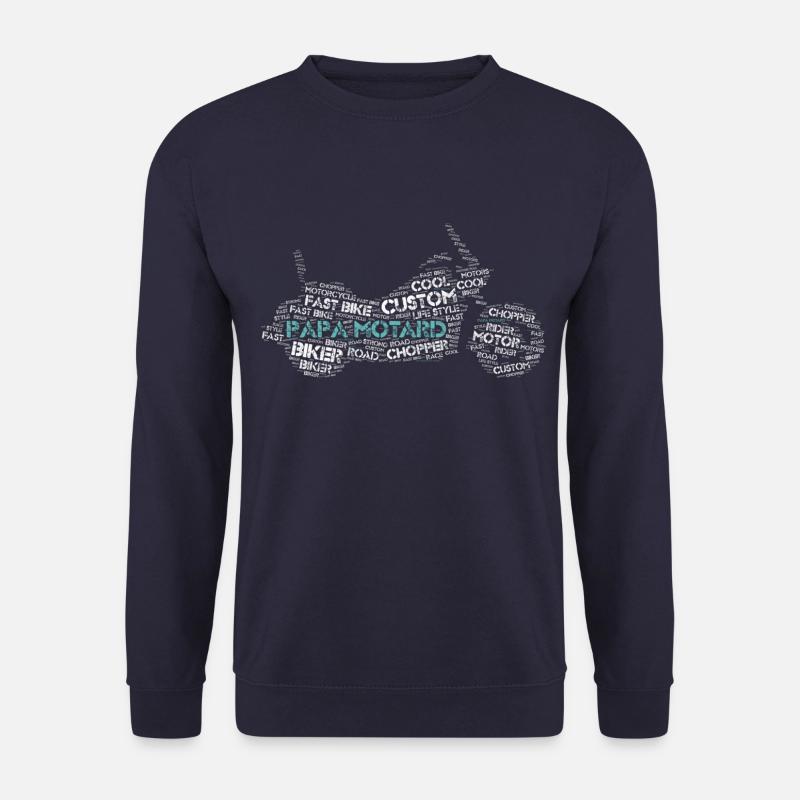 Papa Biker Motorrad T-Shirt - Unisex Pullover - Navy