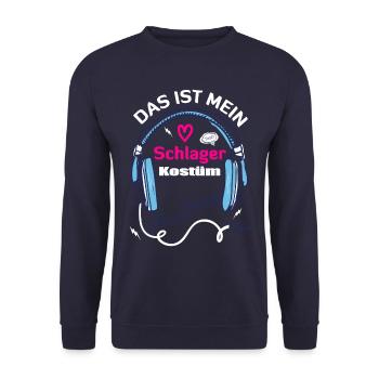 Tee-shirt fête de costume pop Schlager - Sweat-shirt Unisexe - marine - Devant - Alina (178cm) & Michal (187cm)