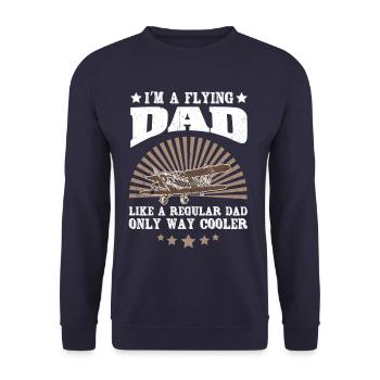 Pilot Piloten Vater Geschenk - Unisex Pullover - Navy - Vorne - Alina (178cm) & Michal (187cm)