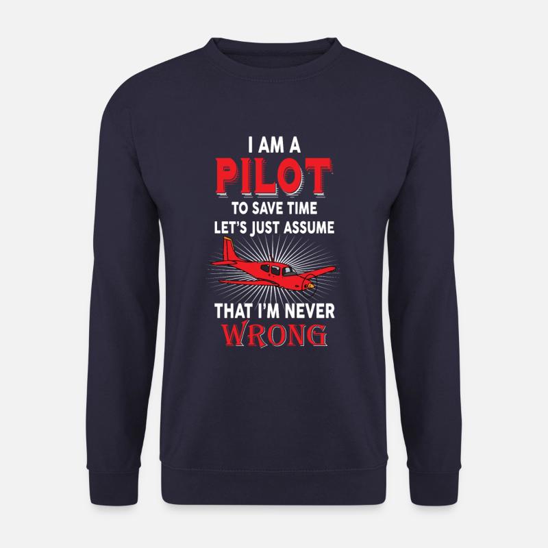 Pilot pilot saying gift - Unisex Sweatshirt - navy