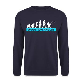 Angeln Evolution Angler - Unisex Pullover - Navy - Vorne - Alina (178cm) & Michal (187cm)