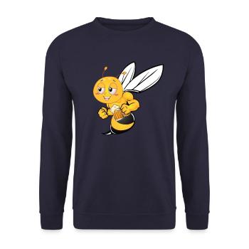 Bee beekeeper bees gift shirt - Unisex Sweatshirt - navy - Front - Alina (178cm) & Michal (187cm)