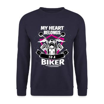 Motocycliste cadeau renard - Sweat-shirt Unisexe - marine - Devant - Alina (178cm) & Michal (187cm)