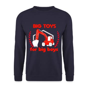 Baggerfahrer lustiger Spruch - Unisex Pullover - Navy - Vorne - Alina (178cm) & Michal (187cm)