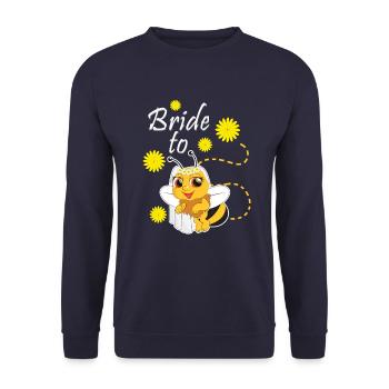 Bride to Bee Imker - Unisex Pullover - Navy - Vorne - Alina (178cm) & Michal (187cm)