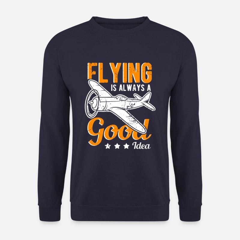 Fliegen Pilot Flugzeug Spruch - Unisex Pullover - Navy