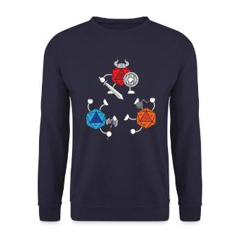 Dice Game Dice - Unisex Sweatshirt - navy - Front - Alina (178cm) & Michal (187cm)