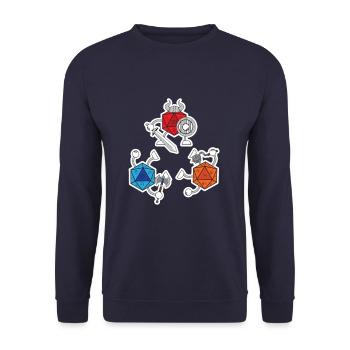Dice game Dice game night - Unisex Sweatshirt - navy - Front - Alina (178cm) & Michal (187cm)