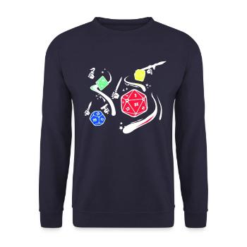 Cool jeu de dés T-shirt - Sweat-shirt Unisexe - marine - Devant - Alina (178cm) & Michal (187cm)