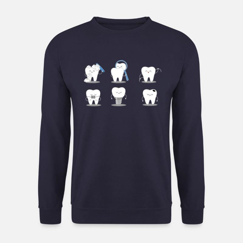 Lustig Zahnarzt Geschenk T-Shirt Zähne Arzt - Unisex Pullover - Navy