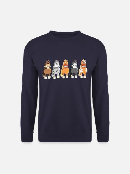 Reiten Pferde lustig Geschenk - Unisex Pullover - Navy