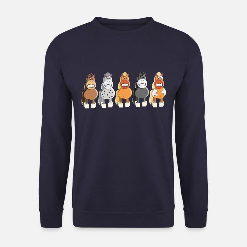 Reiten Pferde lustig Geschenk - Unisex Pullover - Navy