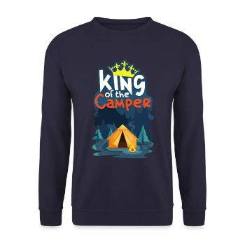 campeur - Sweat-shirt Unisexe - marine - Devant - Alina (178cm) & Michal (187cm)