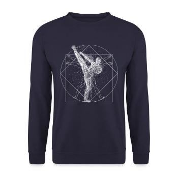 Kickboxen - Unisex Pullover - Navy - Vorne - Alina (178cm) & Michal (187cm)