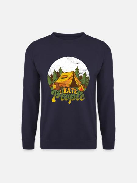 Ich hasse Menschen Camper Camping Zelten - Unisex Pullover - Navy