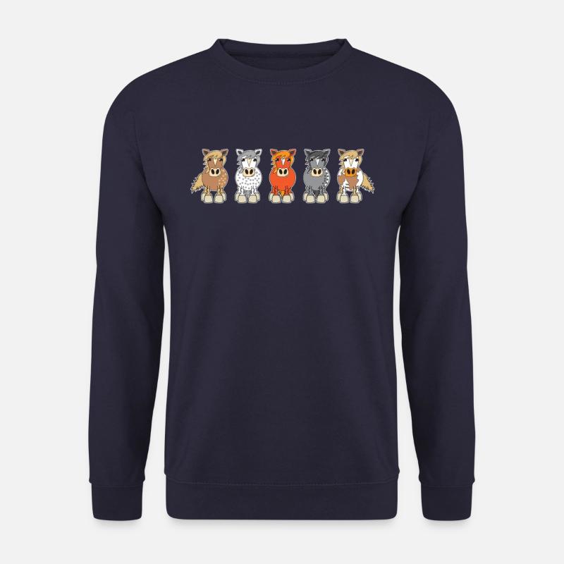 Pferde Pferd lustig Geschenk - Unisex Pullover - Navy