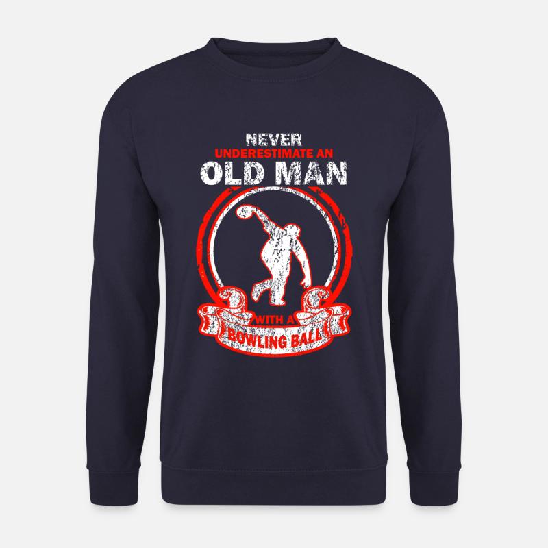 Bowling Bowling Old man saying - Unisex Sweatshirt - navy