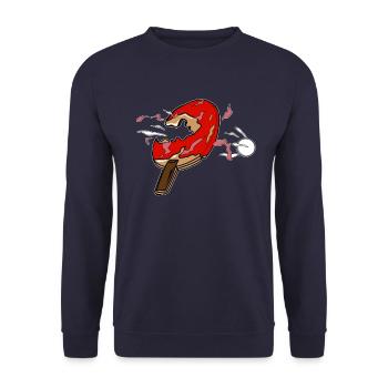 Table tennis table tennis player - Unisex Sweatshirt - navy - Front - Alina (178cm) & Michal (187cm)
