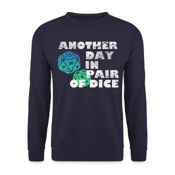 Dice the dice - Unisex Sweatshirt - navy - Front - Alina (178cm) & Michal (187cm)