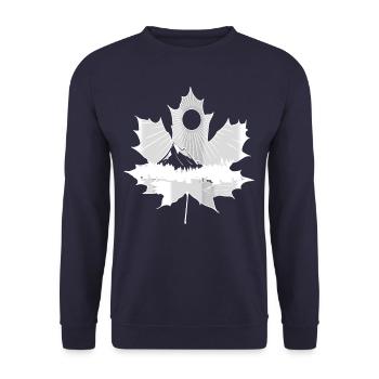 Randonnée en montagne Canada Canada feuille d'érable - Sweat-shirt Unisexe - marine - Devant - Alina (178cm) & Michal (187cm)