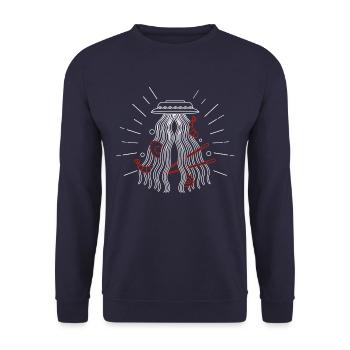 Ramen - Unisex Sweatshirt - navy - Front - Alina (178cm) & Michal (187cm)