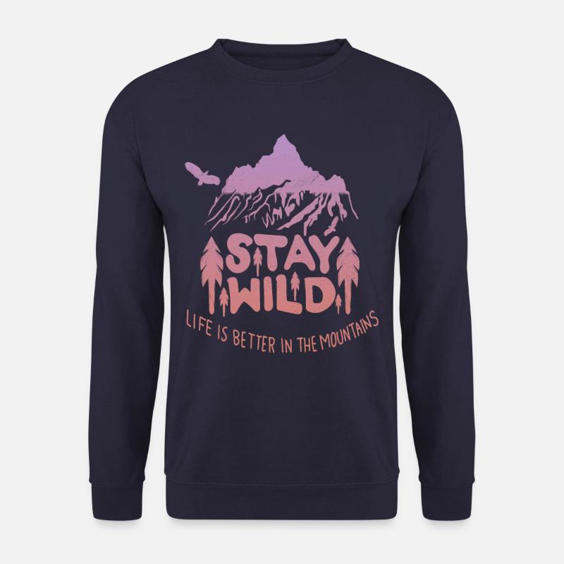 Hiking forest mountains - Unisex Sweatshirt - navy