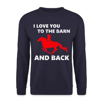 Reiten Pferde reiten Reiter Pferd - Unisex Pullover - Navy - Vorne - Alina (178cm) & Michal (187cm)