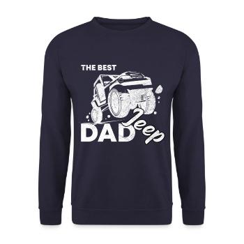Father jeep - Unisex Sweatshirt - navy - Front - Alina (178cm) & Michal (187cm)