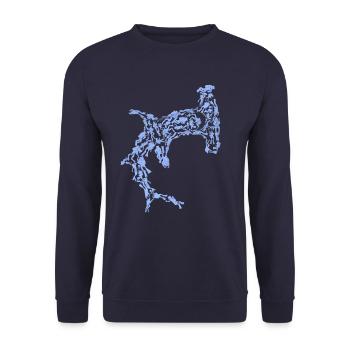 Requin plongeur - Sweat-shirt Unisexe - marine - Devant - Alina (178cm) & Michal (187cm)