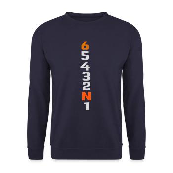 Gang Motorrad motorradfahrer geschenk - Unisex Pullover - Navy - Vorne - Alina (178cm) & Michal (187cm)