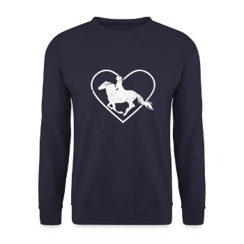 Les chevaux aiment - Sweat-shirt Unisexe - marine - Devant - Alina (178cm) & Michal (187cm)