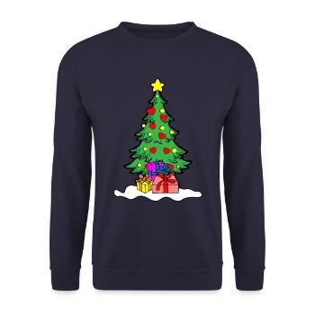 Christmas tree love - Unisex Sweatshirt - navy - Front - Alina (178cm) & Michal (187cm)