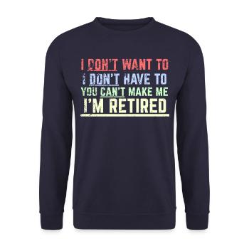 Pensionné - Sweat-shirt Unisexe - marine - Devant - Alina (178cm) & Michal (187cm)