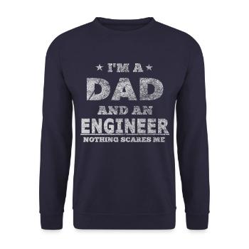 Ingenieur - Unisex Pullover - Navy - Vorne - Alina (178cm) & Michal (187cm)