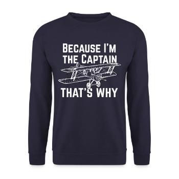 Pilot plane gift - Unisex Sweatshirt - navy - Front - Alina (178cm) & Michal (187cm)