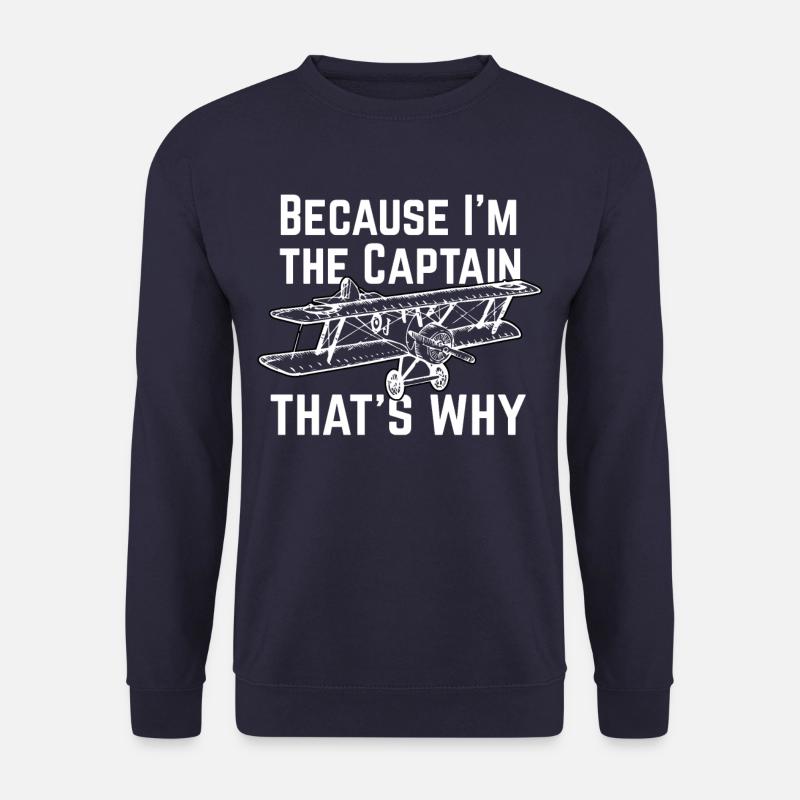 Pilot Flugzeug Geschenk - Unisex Pullover - Navy