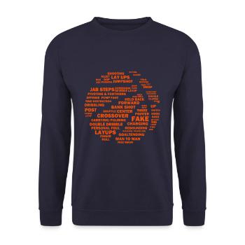 basketball - Unisex Sweatshirt - navy - Front - Alina (178cm) & Michal (187cm)