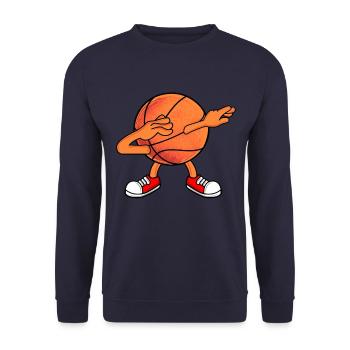 Basketball dabbing - Unisex Sweatshirt - navy - Front - Alina (178cm) & Michal (187cm)