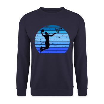 Basketball - Unisex Pullover - Navy - Vorne - Alina (178cm) & Michal (187cm)