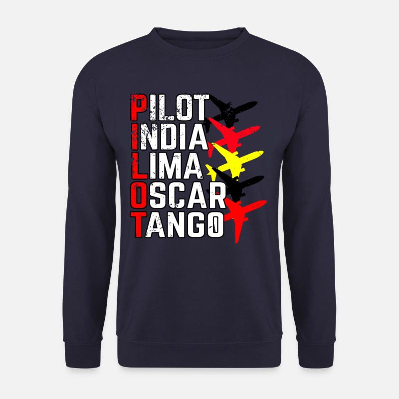 Pilot Pilot Alphabet - Unisex Sweatshirt - navy