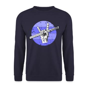 Batteur Pilon - Sweat-shirt Unisexe - marine - Devant - Alina (178cm) & Michal (187cm)