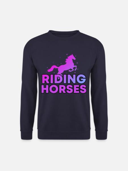 Pferde Reiten - Unisex Pullover - Navy