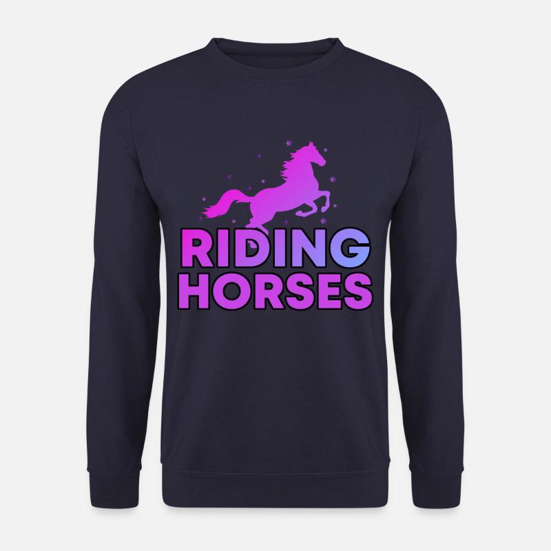 Pferde Reiten - Unisex Pullover - Navy