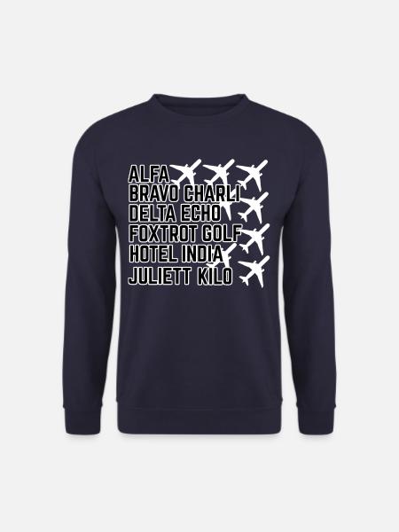 Pilot Pilotenalphabet - Unisex Pullover - Navy