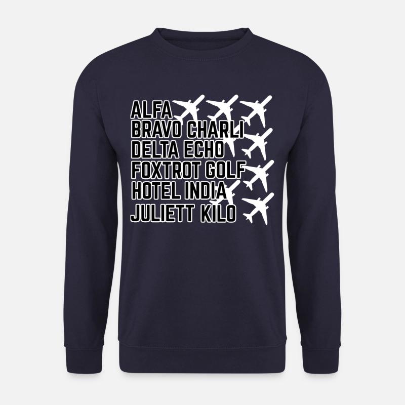 Pilot pilot alphabet - Unisex Sweatshirt - navy